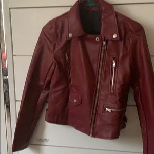 Burgundy Moto jacket